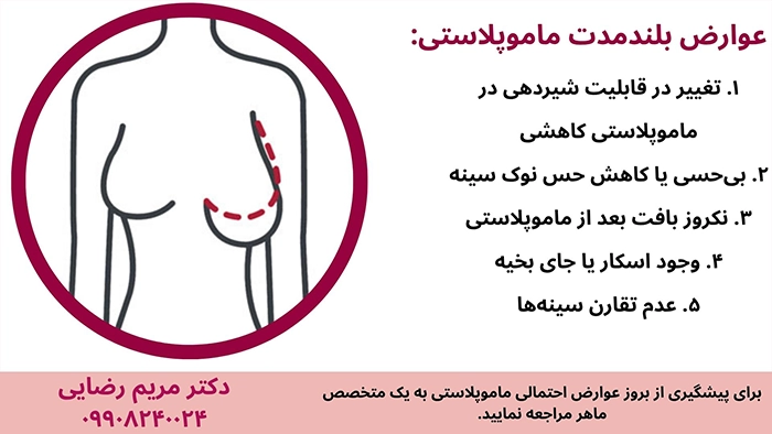 عوارض جراحی ماموپلاستی سینه